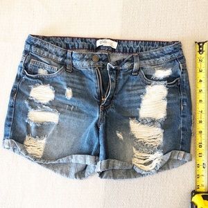 CELLO | distressed denim cut offs | small